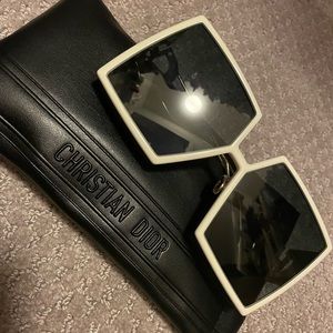 Dior Ivory Oversized Square Sunglasses